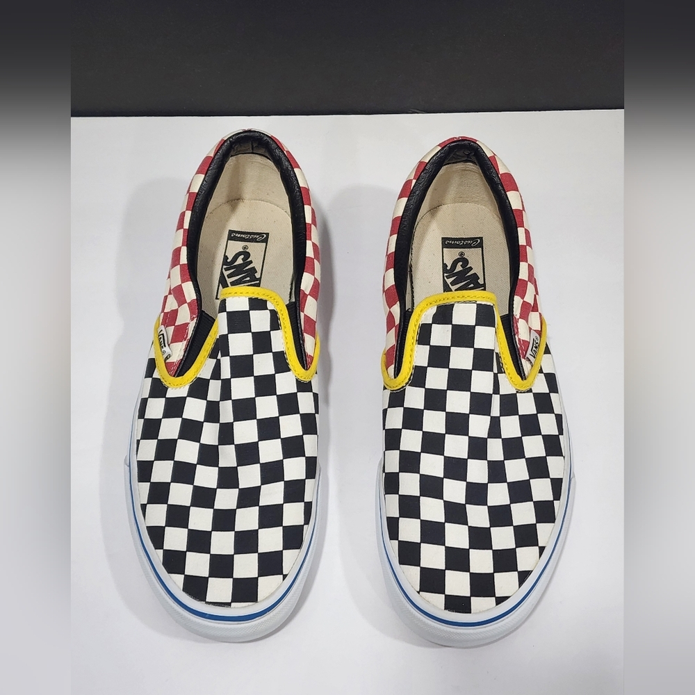 Vans Black and Cream Slip-On Sneakers - Picture 12 of 16